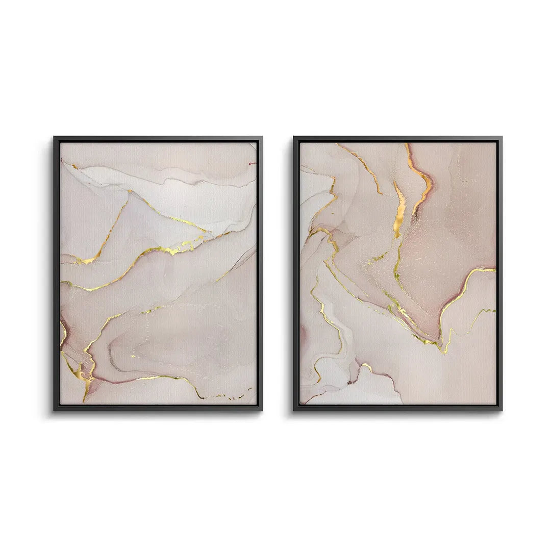 Gilded Blush Set of 2 - Canvas - Jasmineart.ae