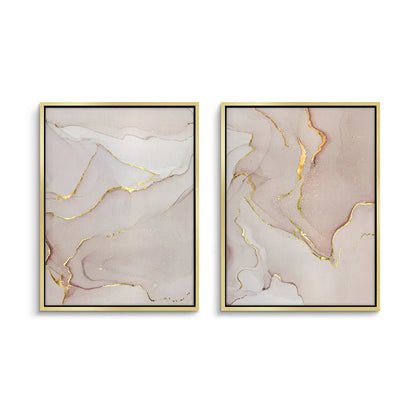 Gilded Blush Set of 2 - Canvas