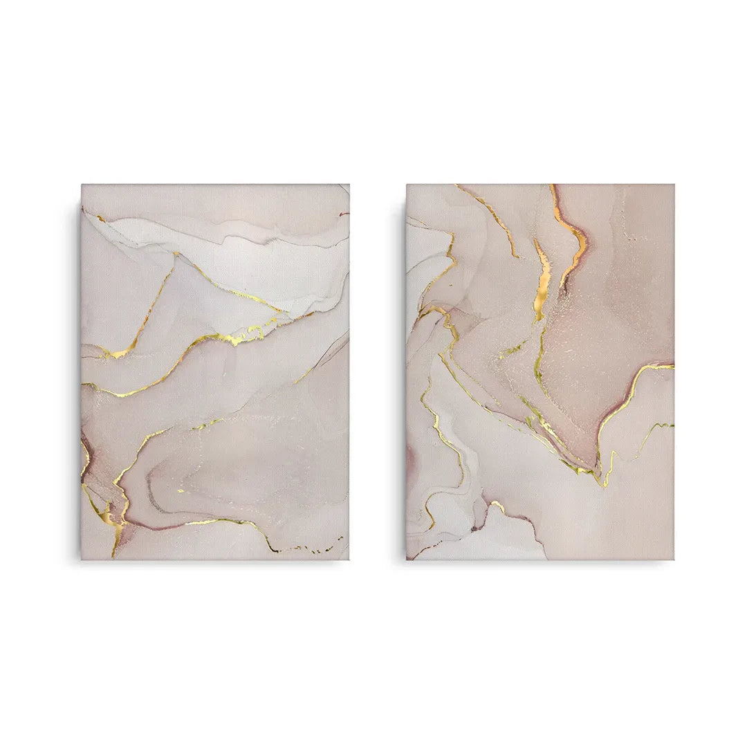 Gilded Blush Set of 2 - Canvas - Jasmineart.ae