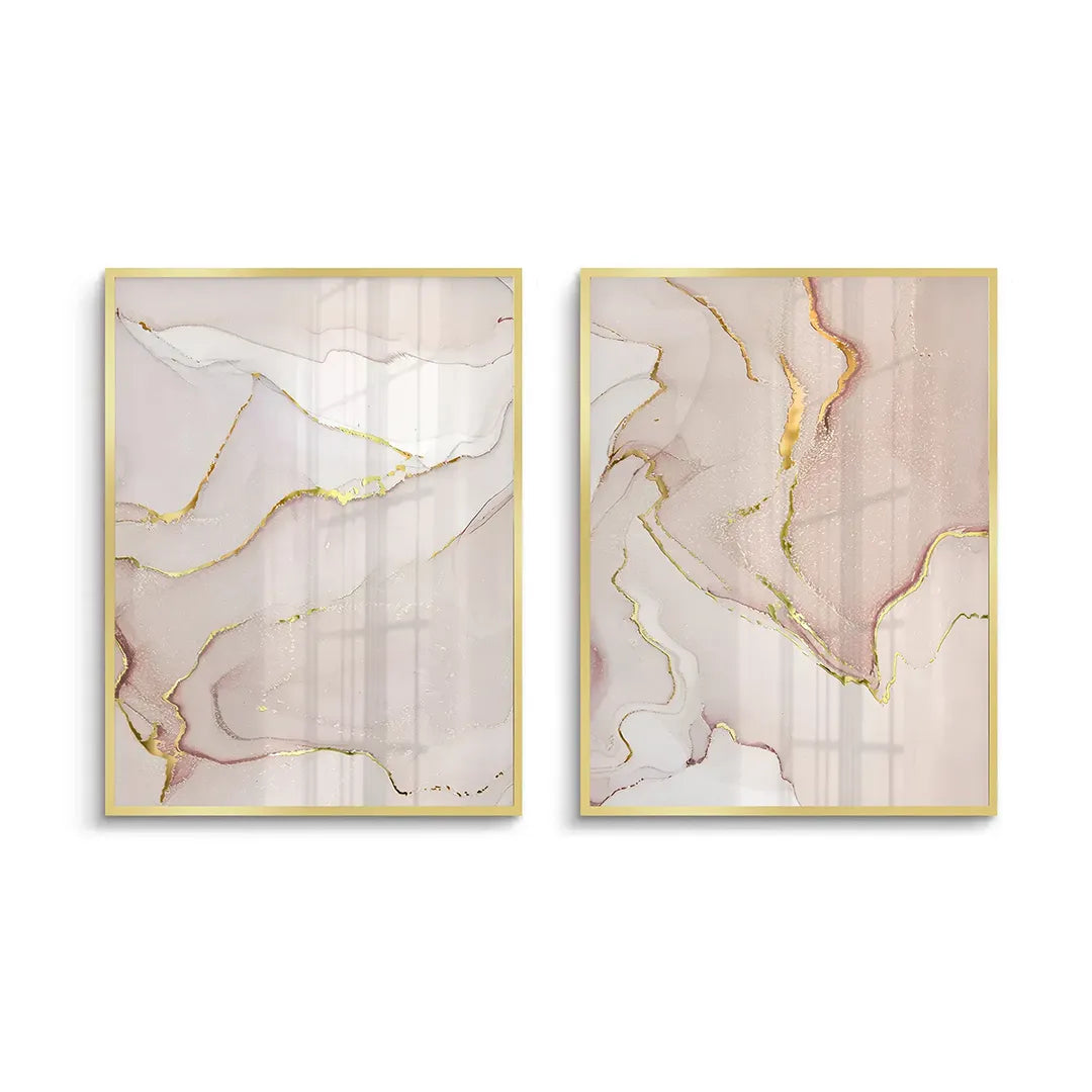 Gilded Blush Set of 2 - Fine Art - Jasmineart.ae