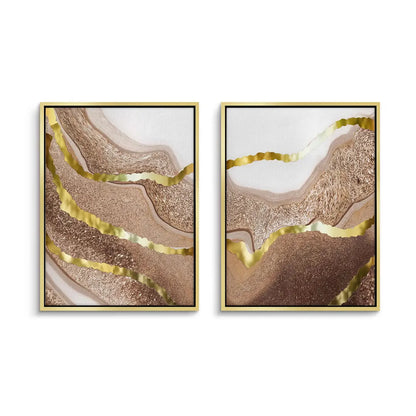 Gilded Dunes Set of 2 - Canvas