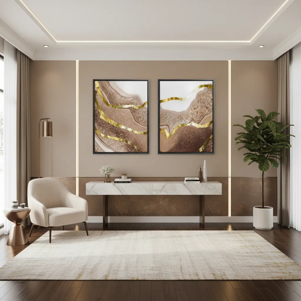 2Gilded Dunes Set of 2 - Canvas