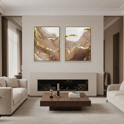 Gilded Dunes Set of 2 - Canvas