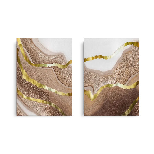 Gilded Dunes Set of 2 - Canvas