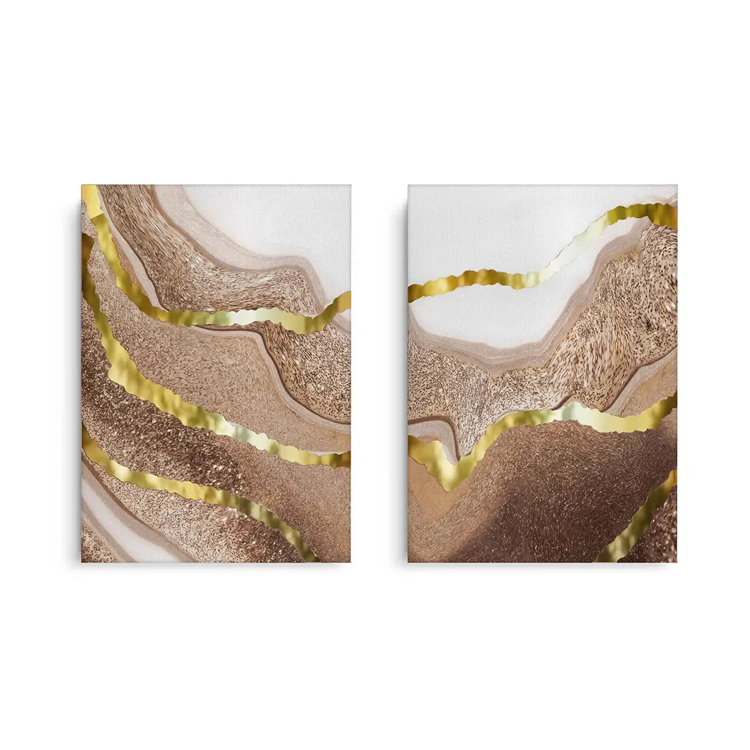 2Gilded Dunes Set of 2 - Canvas