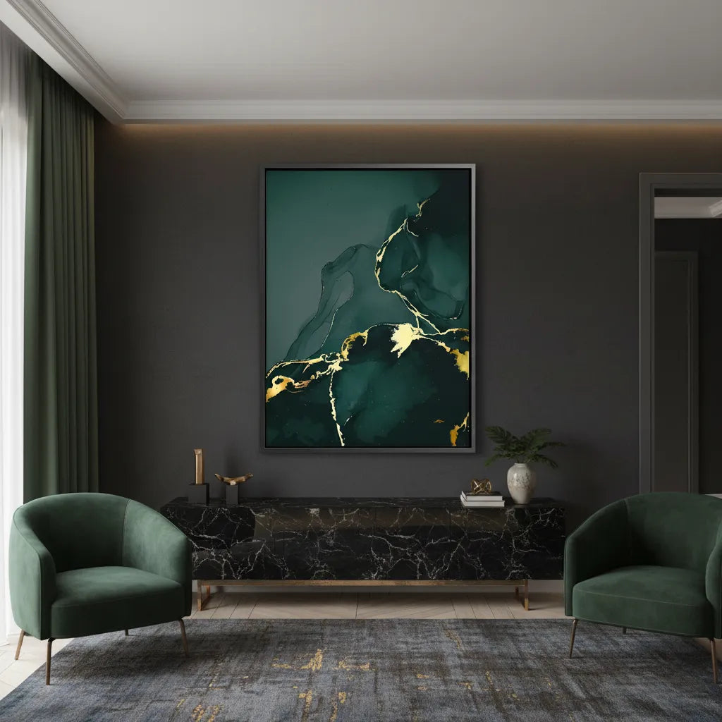 Gilded Jade - Canvas - Jasmineart.ae