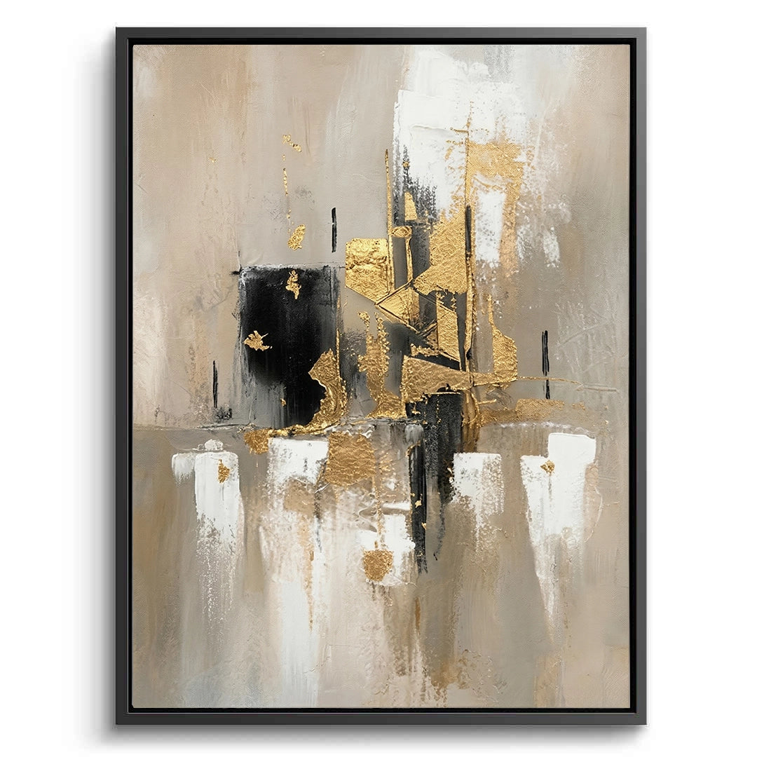 2Gilded Noir luxury minimalist textured wall art for modern UAE homes and offices