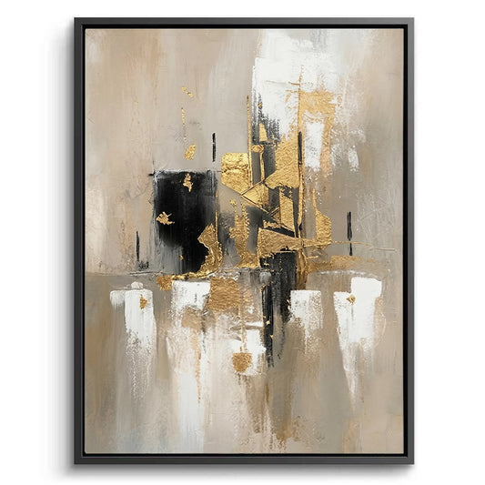 Gilded Noir luxury minimalist textured wall art for modern UAE homes and offices