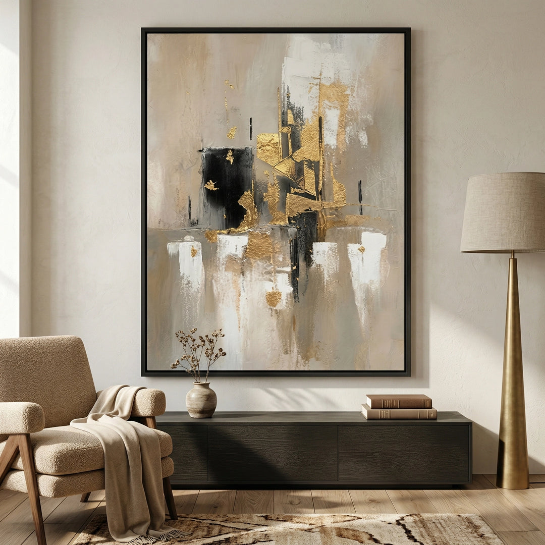 Gilded Noir contemporary textured wall décor for UAE living rooms and bedrooms