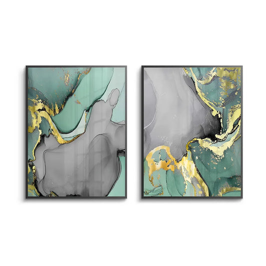 Gilded Sage Set of 2 - Fine Art