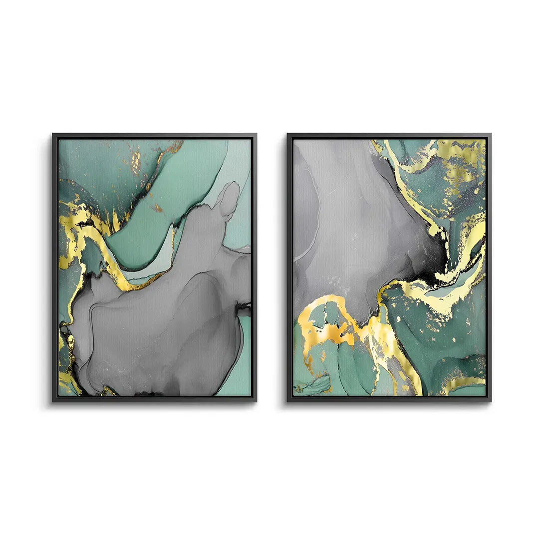 Gilded Sage Set of 2 - Canvas - Jasmineart.ae
