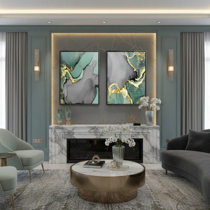 Gilded Sage Set of 2 - Canvas