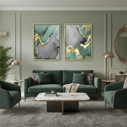 Gilded Sage Set of 2 - Canvas