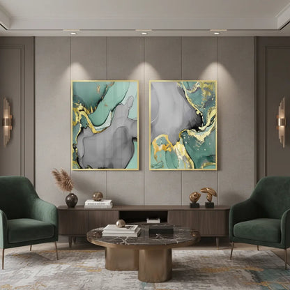 Gilded Sage Set of 2 - Fine Art