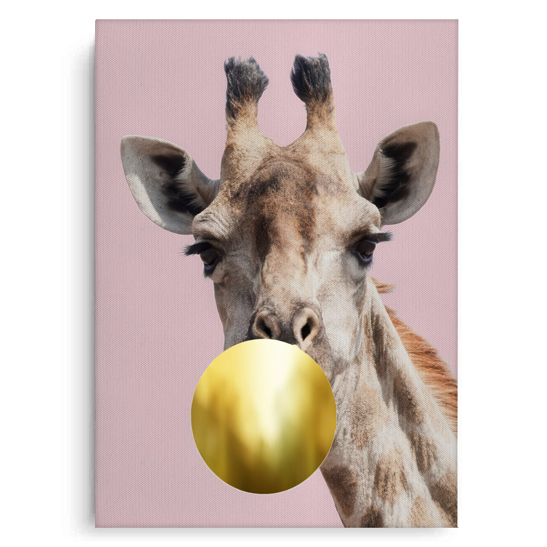 2Giraffe Bubble Gum - Canvas