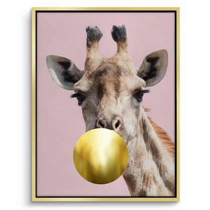 Giraffe Bubble Gum - Canvas