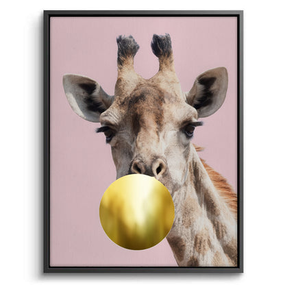 Giraffe Bubble Gum - Canvas