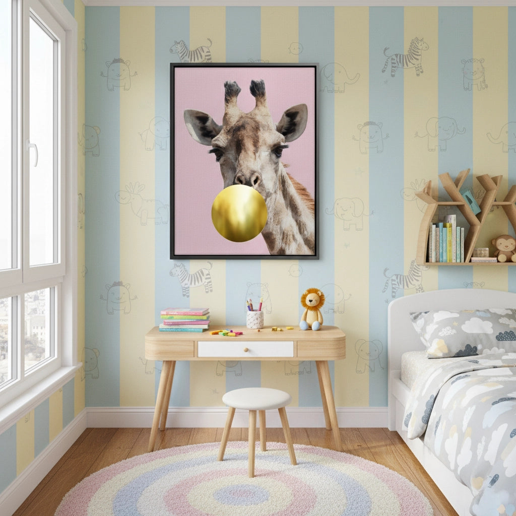 2Giraffe Bubble Gum - Canvas
