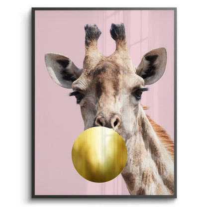 Giraffe Bubble Gum - Fine Art