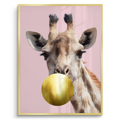 Giraffe Bubble Gum - Fine Art