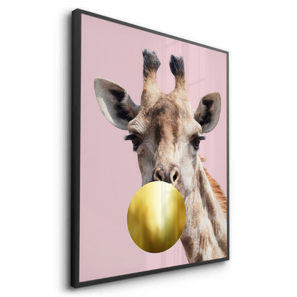 Giraffe Bubble Gum - Fine Art