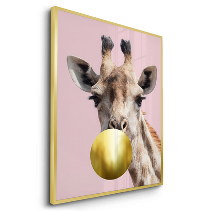 Giraffe Bubble Gum - Fine Art