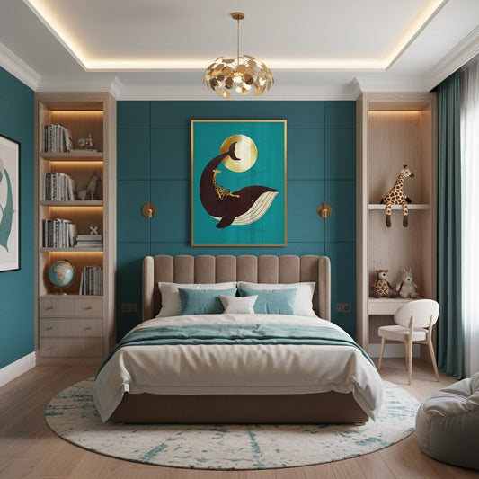 Giraffe Riding Whale - Fine Art