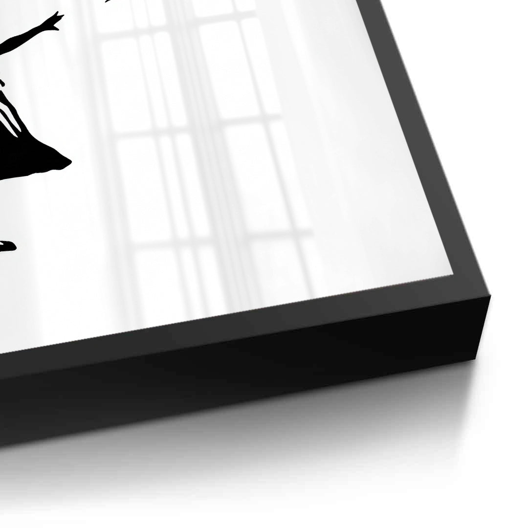 2Girl Reaching for Peace Heart Balloon - Fine Art