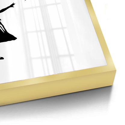 Girl Reaching for Peace Heart Balloon - Fine Art