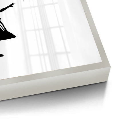 Girl Reaching for Peace Heart Balloon - Fine Art