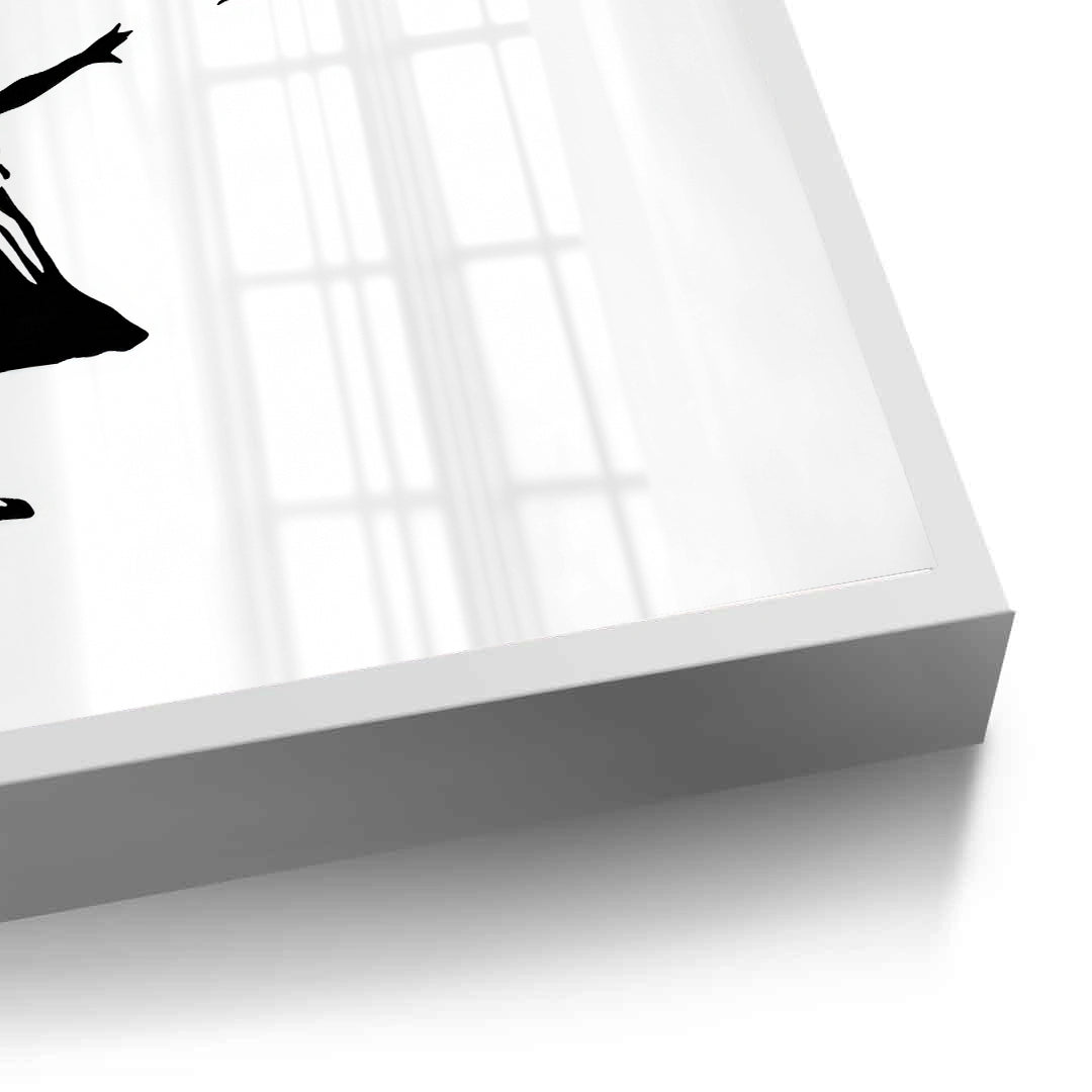 2Girl Reaching for Peace Heart Balloon - Fine Art