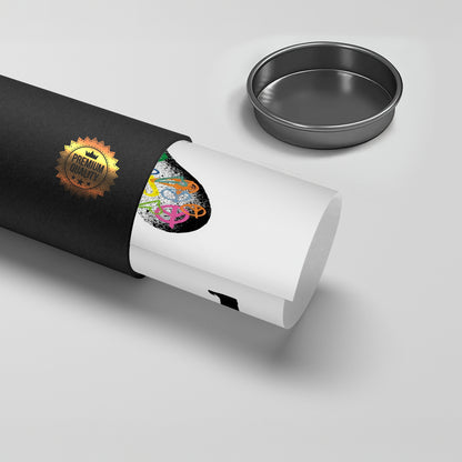 Girl Reaching for Peace Heart Balloon - Poster