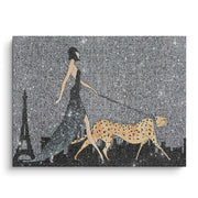 Glittery Paris Walk - Canvas - Jasmineart.ae