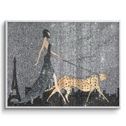 Glittery Paris Walk - Fine Art - Jasmineart.ae