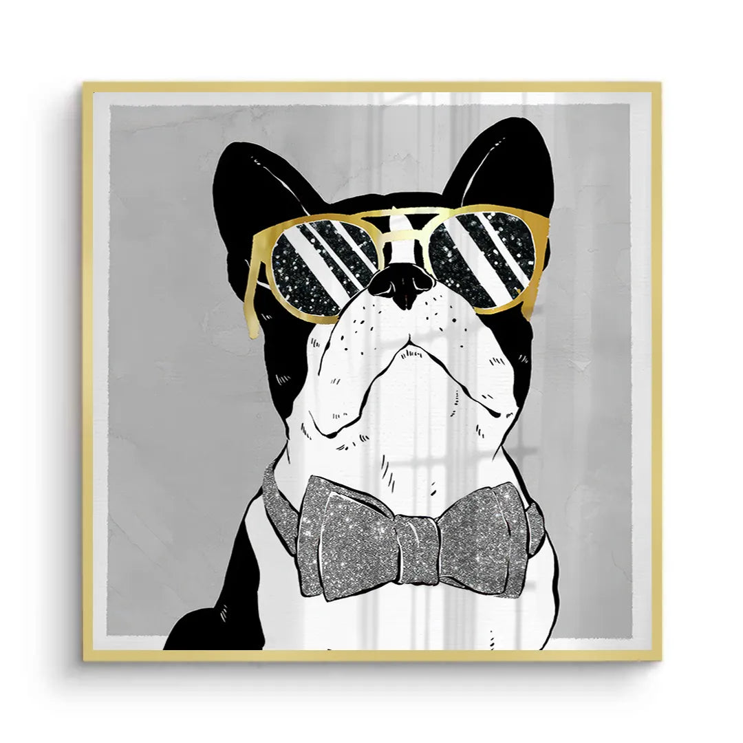 2Gold framed French Bulldog fine art print
