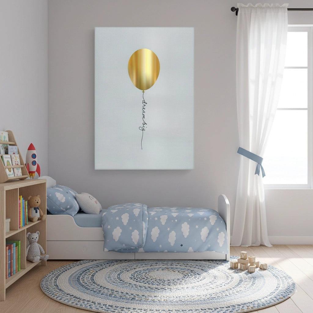Gold Balloon - Canvas - Jasmineart.ae