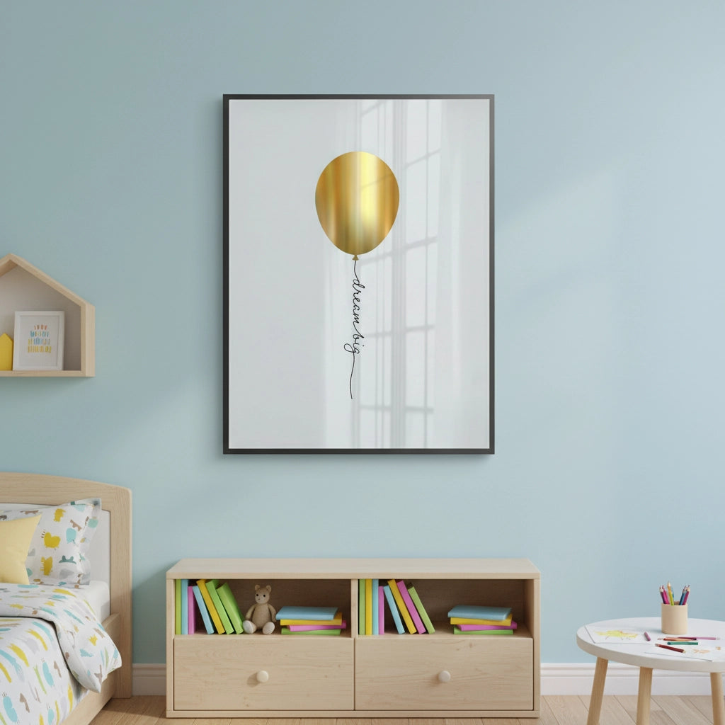 Gold Balloon - Fine Art - Jasmineart.ae