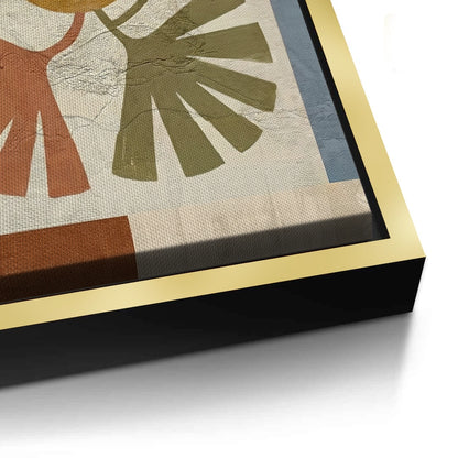 Symmetrical Botanical Radiance Organic Shapes - Canvas