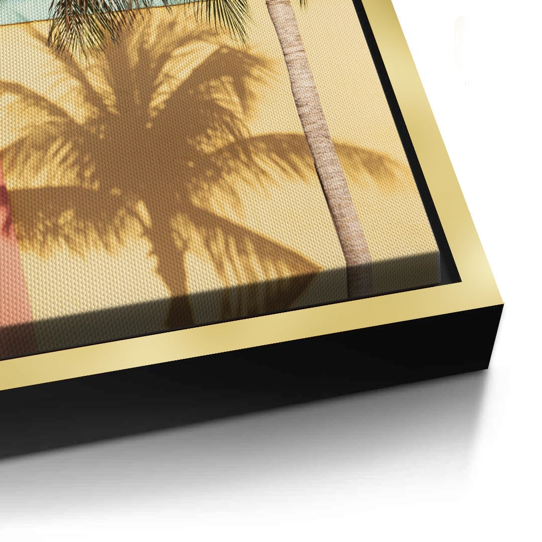 2Retro Palm Tree - Canvas