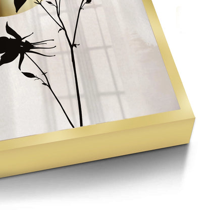 Gold Sun and Black Flower - Fine Art