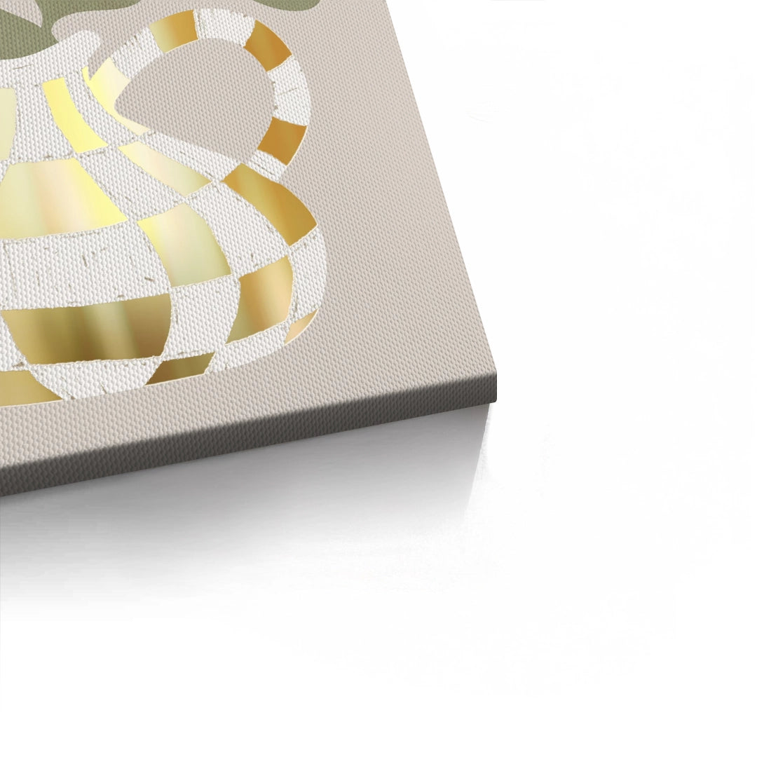 2Gold Checkerboard Vase - Canvas