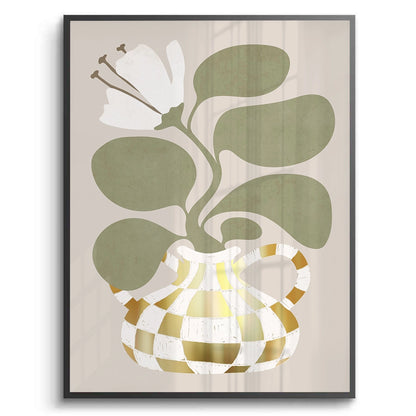 Gold Checkerboard Vase - Fine Art