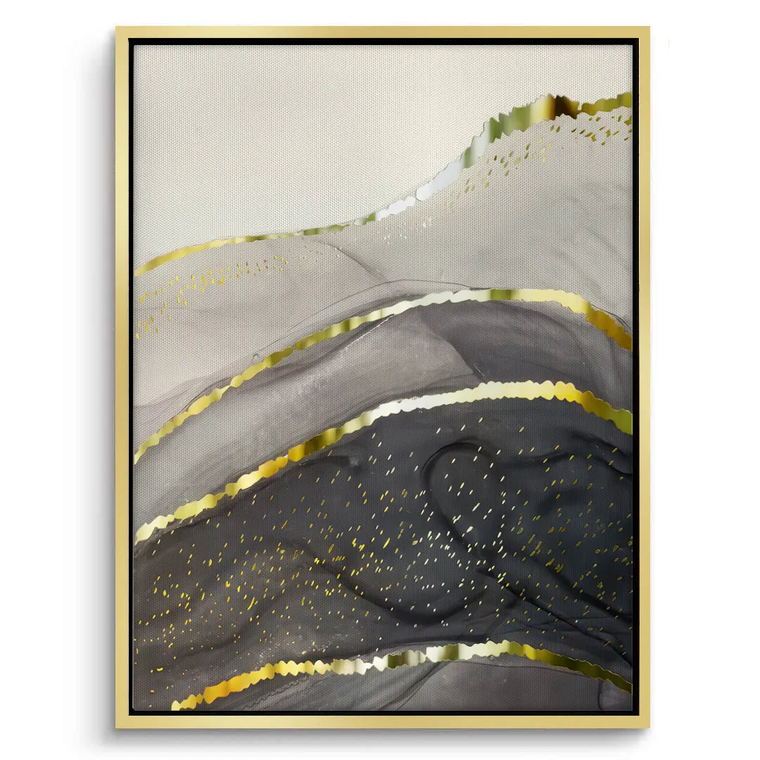 2Golden Geode Set of 3 - Canvas