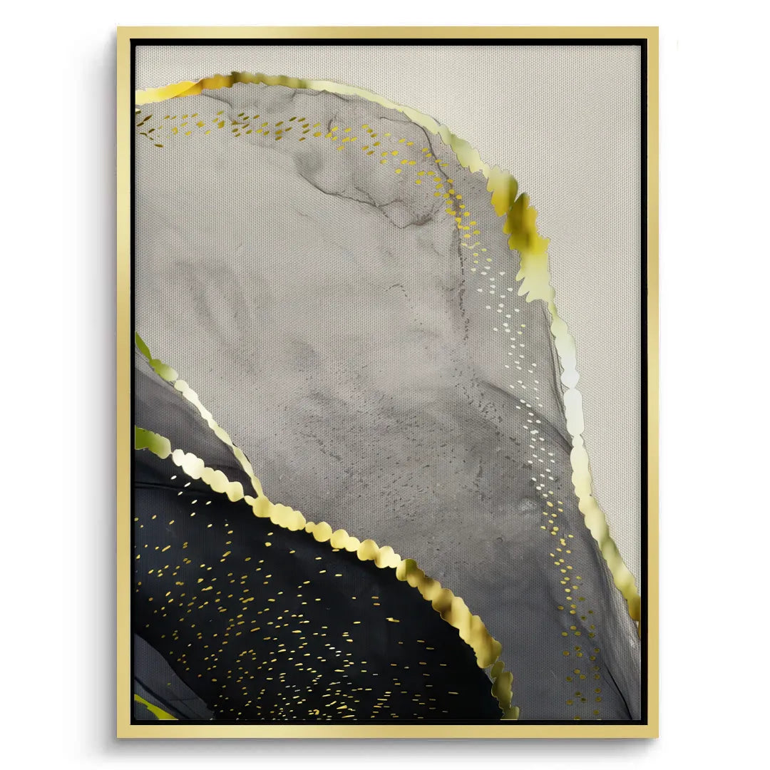 Golden Geode Set of 3 - Canvas - Jasmineart.ae