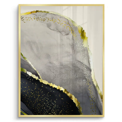 Golden Geode Set of 3 - Fine Art