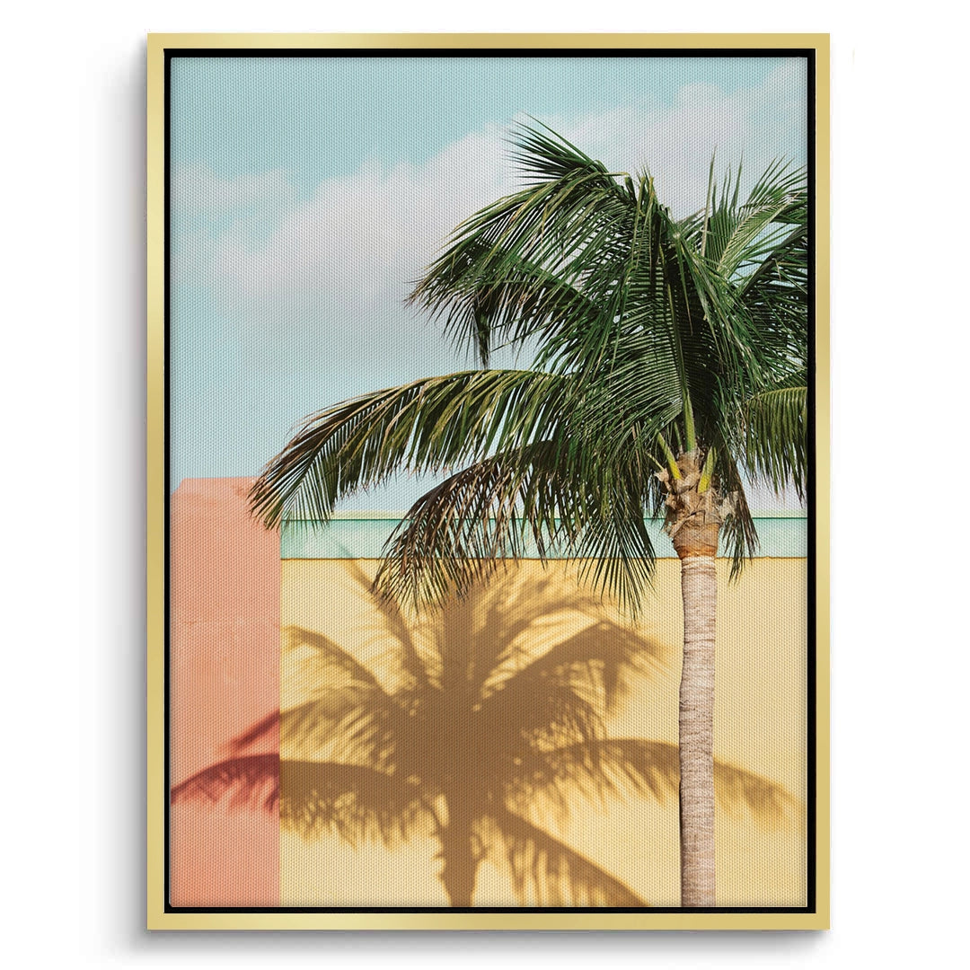 2Retro Palm Tree - Canvas