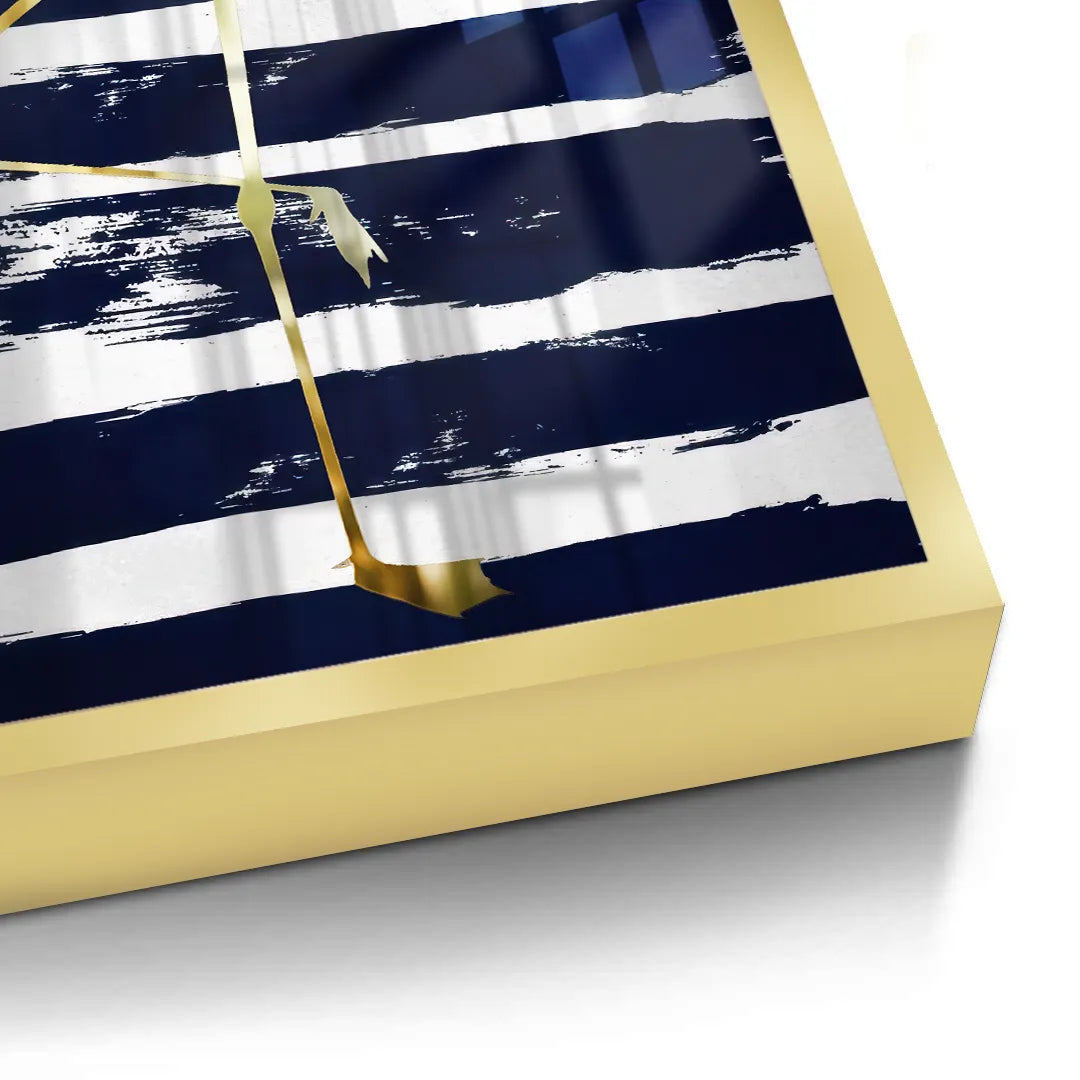 Gold Flamingo,Navy Blue - Fine Art - Jasmineart.ae