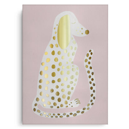 Gold Foil Dalmatian Puppy - Canvas
