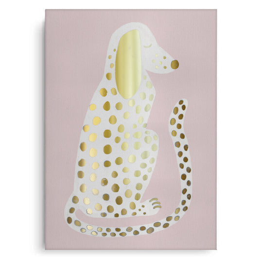 Gold Foil Dalmatian Puppy - Canvas