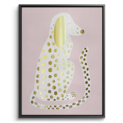 Gold Foil Dalmatian Puppy - Canvas
